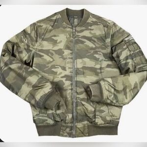 Abercrombie Kids Green Camo Bomber Jacket